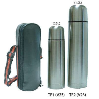 TF1/TF2 - TF1/TF2 Thermo Vacuum Flasks - S/Steel (with Pouch)